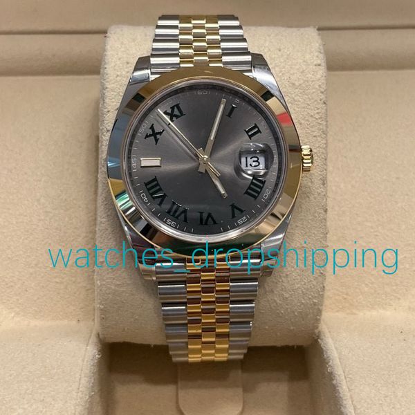 super quality mens watch 41mm v5 roman dial jubilee strap automatic mechanical watches full stainless steel two tone sapphire glass luminous, Slivery;brown
super quality mens watch 41mm v5 roman dial jubilee strap automatic mechanical watches full stainless steel two tone sapphire glass luminous, Slivery;brown