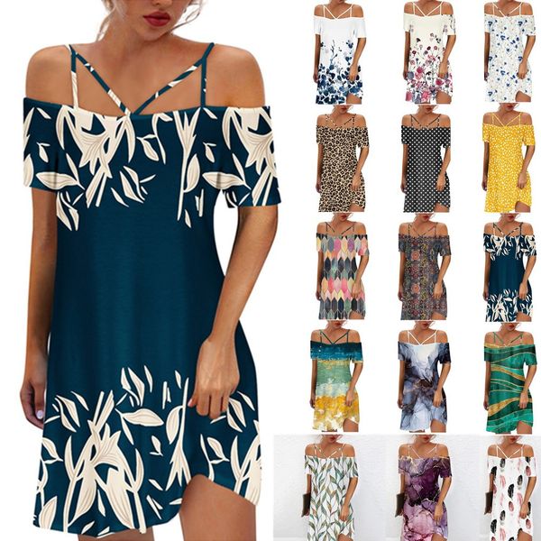 street style dresses ups 100pcs/lot europe, america and asia summer women's dress off the shoulder adjustable strap print mid-length dr, Black;pink
street style dresses ups 100pcs/lot europe, america and asia summer women's dress off the shoulder adjustable strap print mid-length dr, Black;pink