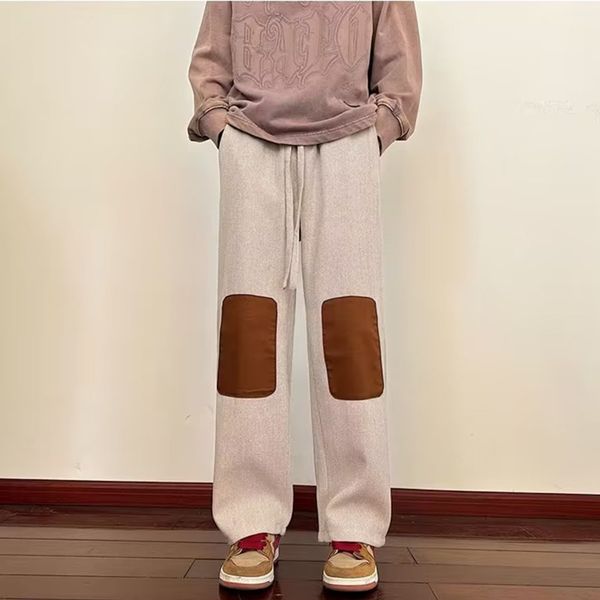 men's pants streetwear men winter sense of design thickening casual temperament versatile loose straight cylinder mop female 230210, Black
men's pants streetwear men winter sense of design thickening casual temperament versatile loose straight cylinder mop female 230210, Black