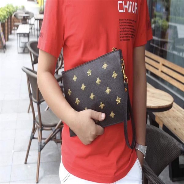 leather men's bag hold bag men's high-end leather men's bag clutch handbag