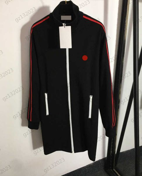 long sleeve dress chest logo embroidery striped ribbon high neck zipper dress cotton fabric simple style fashion brand maxiskit dress for wo, Black;gray
long sleeve dress chest logo embroidery striped ribbon high neck zipper dress cotton fabric simple style fashion brand maxiskit dress for wo, Black;gray