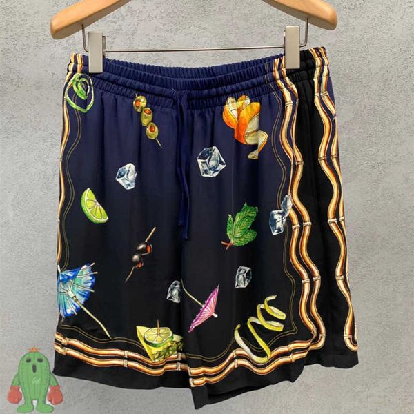 men's pants high street casablanca shorts colorful cider print blue short pants, Black
men's pants high street casablanca shorts colorful cider print blue short pants, Black