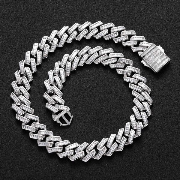 copper necklace hip hop cuban 16mm square zircon spring buckle men's hiphop collar chain, Silver
copper necklace hip hop cuban 16mm square zircon spring buckle men's hiphop collar chain, Silver