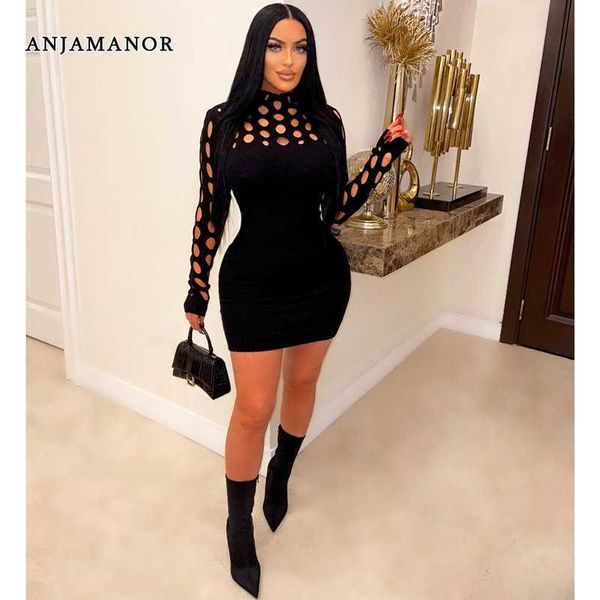 casual dresses anjamanor black knitted sweater dresses for women fashion hollow out long sleeve short dress night club outfits d29-ed49 t230, Black;gray
casual dresses anjamanor black knitted sweater dresses for women fashion hollow out long sleeve short dress night club outfits d29-ed49 t230, Black;gray