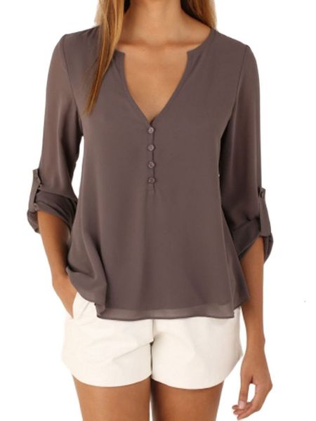 women's blouses shirts 11-color 8-size european and american elegant women long-sleeved v-neck loose large chiffon shirt fashion shirt, White
women's blouses shirts 11-color 8-size european and american elegant women long-sleeved v-neck loose large chiffon shirt fashion shirt, White