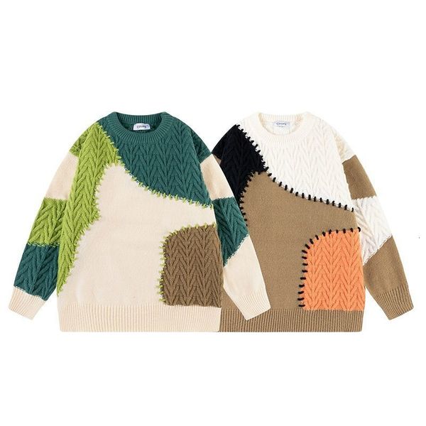 men's sweaters sweater designer color block high street knitting autumn pullover loose harajuku women couple y2k 230210, White;black
men's sweaters sweater designer color block high street knitting autumn pullover loose harajuku women couple y2k 230210, White;black