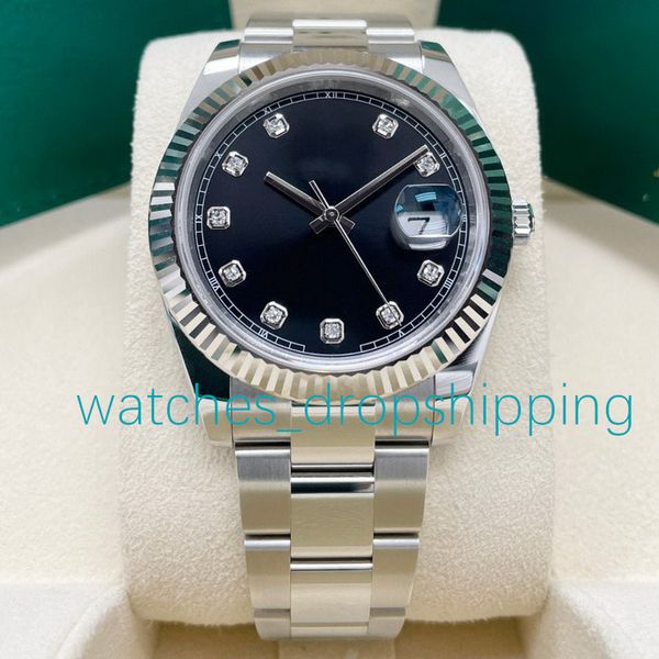 original box stylish mans watch 41mm black dial mechanical automatic movement watches stainless steel super quality waterproof wristwatches, Slivery;brown
original box stylish mans watch 41mm black dial mechanical automatic movement watches stainless steel super quality waterproof wristwatches, Slivery;brown