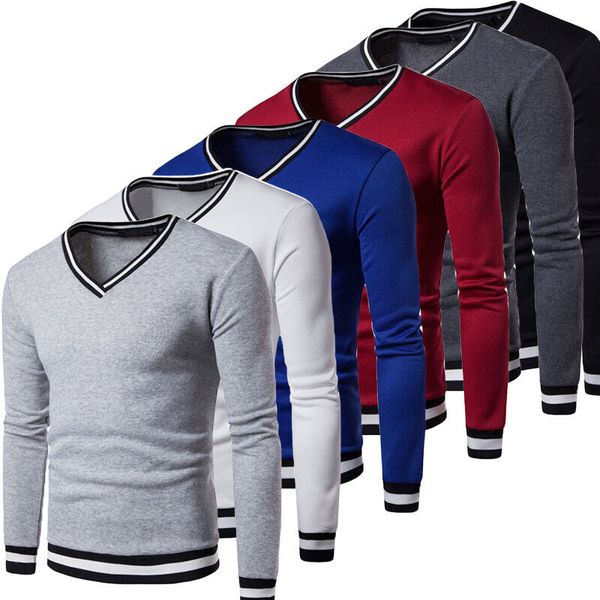 mens long sleeve t-shirt casual v neck pullover slim fit muscle blouse tees, White;black
mens long sleeve t-shirt casual v neck pullover slim fit muscle blouse tees, White;black