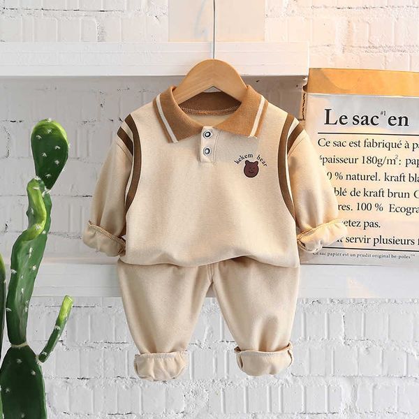 clothing sets autumn new children's cartoon bear longsleeved boys and girls lapel sweater sports baby cute twopiece suit, White
clothing sets autumn new children's cartoon bear longsleeved boys and girls lapel sweater sports baby cute twopiece suit, White
