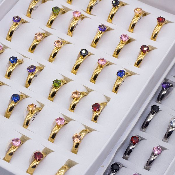 solitaire ring 36pcs lot fashion colorful crystal stainless steel rings for women mix color wedding engagement jewelry with box 230211, Golden;silver
solitaire ring 36pcs lot fashion colorful crystal stainless steel rings for women mix color wedding engagement jewelry with box 230211, Golden;silver