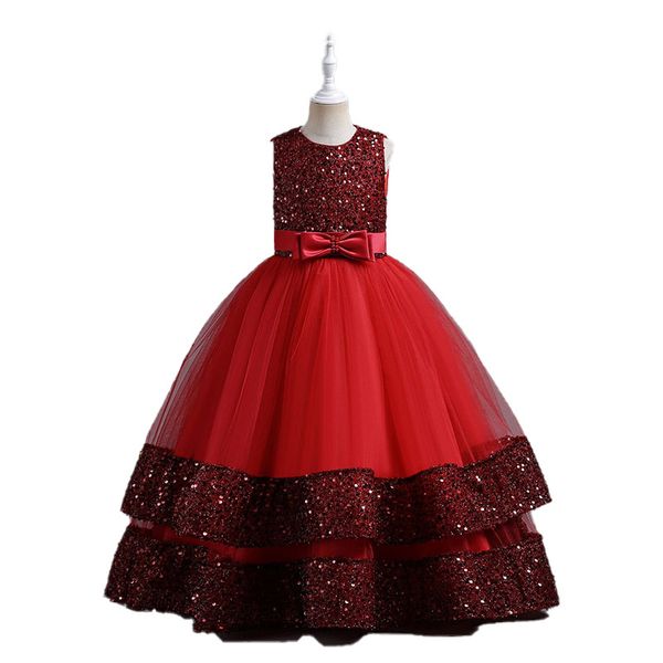 baby designer princess dress lace christmas banquet children's bow sequin diamond dress multi-layer skirt yarn 4-13t 8 colors, Red;yellow
baby designer princess dress lace christmas banquet children's bow sequin diamond dress multi-layer skirt yarn 4-13t 8 colors, Red;yellow