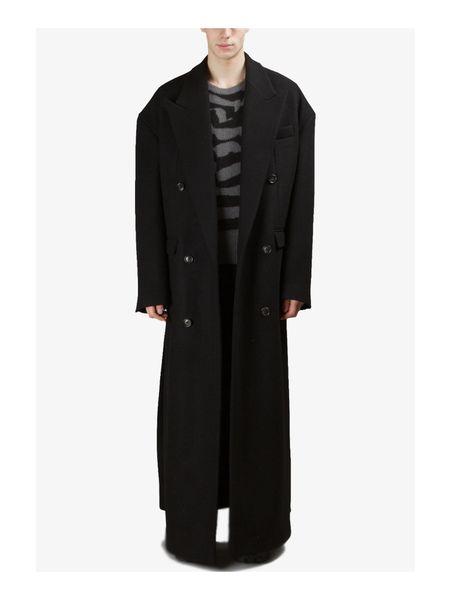 men's wool blends super long loose woolen coat men's fallshoulder profile side slit autumn and winter classic 230210, Black
men's wool blends super long loose woolen coat men's fallshoulder profile side slit autumn and winter classic 230210, Black