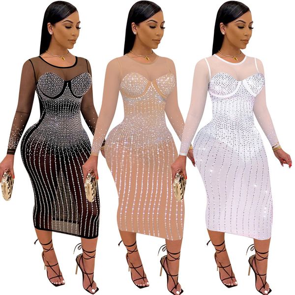 party dresses arrival fashion design dress solid sequins o-neck long sleeve celebrity party maxi dress vestidos 230211, White;black
party dresses arrival fashion design dress solid sequins o-neck long sleeve celebrity party maxi dress vestidos 230211, White;black