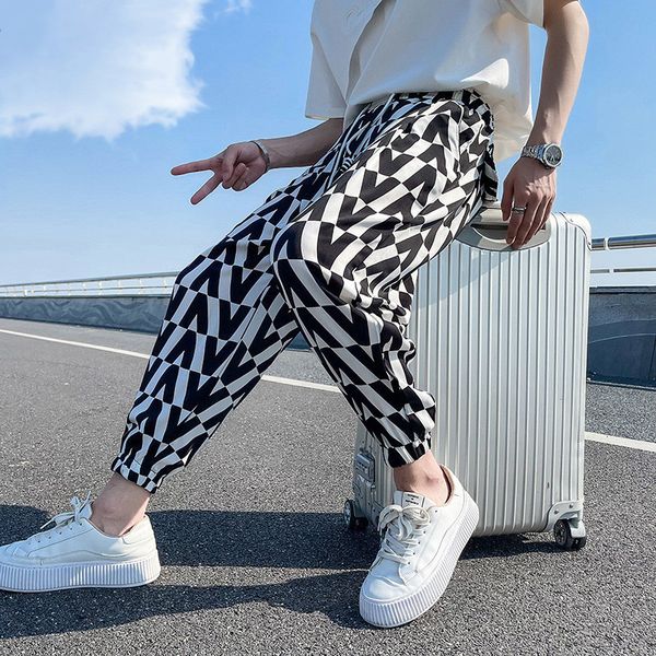 men's pants autumn brand guard ruffian sweatpants ins ice silk fashion thin casual cropped 230210, Black
men's pants autumn brand guard ruffian sweatpants ins ice silk fashion thin casual cropped 230210, Black
