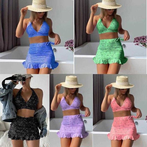 backless spaghetti straps split swimsuit v neck dress style three piece, White;black
backless spaghetti straps split swimsuit v neck dress style three piece, White;black