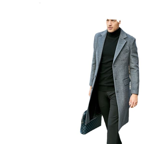 men's wool blends y2k autumn winter solid color business casual windbreaker wear a single breasted lapel trench coat midlength 230210, Black
men's wool blends y2k autumn winter solid color business casual windbreaker wear a single breasted lapel trench coat midlength 230210, Black