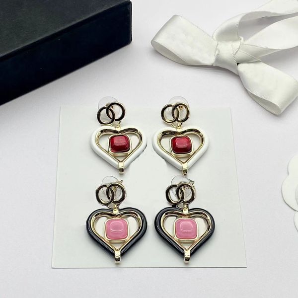 charm earrings with enameled hearts and precious stones. luxury earrings jewelry designer for women brand fashion classic style. party weddi, Golden
charm earrings with enameled hearts and precious stones. luxury earrings jewelry designer for women brand fashion classic style. party weddi, Golden