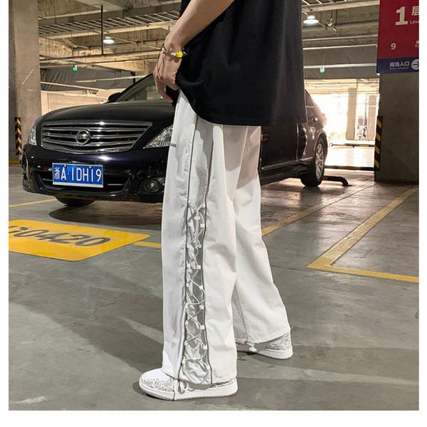 men s pants harajuku fashion sweatpants joggers skateboard jeans streetwear white cargo oversize hip hop wide 230211, Black
men s pants harajuku fashion sweatpants joggers skateboard jeans streetwear white cargo oversize hip hop wide 230211, Black
