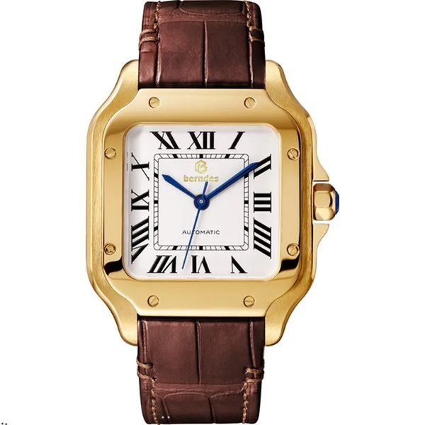 men watches luxury automatic watch busines watchs made of premium stainless steel baked blue wristwatch needle sapphire lens deep waterproof, Slivery;brown
men watches luxury automatic watch busines watchs made of premium stainless steel baked blue wristwatch needle sapphire lens deep waterproof, Slivery;brown