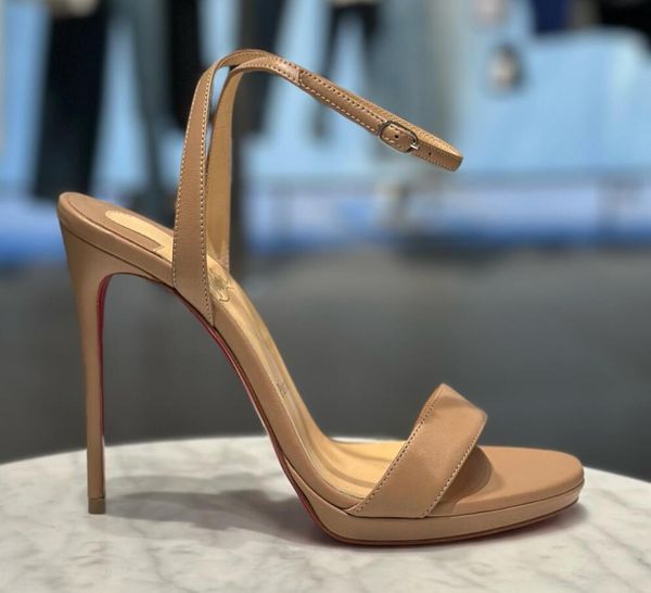 luxury design reds sole high heel women sandals loubiheel queen sandal platform calfskin leather ankle strap heeled with box eu35-43, Black
luxury design reds sole high heel women sandals loubiheel queen sandal platform calfskin leather ankle strap heeled with box eu35-43, Black