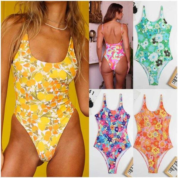 one piece bikini digital printing tight backless swimsuit for women, White;black 
one piece bikini digital printing tight backless swimsuit for women, White;black