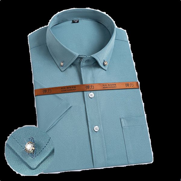 men's casual shirts 2023 for men summer classic short sleeve comfort elastic antiwrinkle business slim fit black white office work clot, White;black
men's casual shirts 2023 for men summer classic short sleeve comfort elastic antiwrinkle business slim fit black white office work clot, White;black