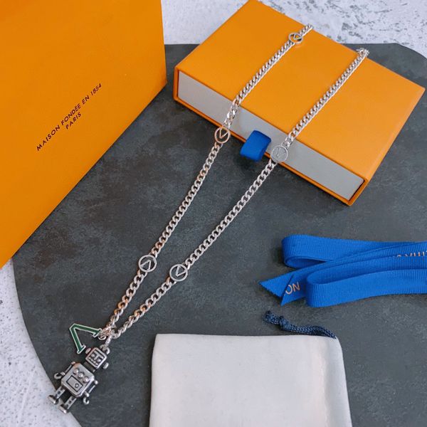 luxury designer robot pendant 316l stainless steel necklaces designers cuba chain silver plated letter for men wedding jewelry no box
luxury designer robot pendant 316l stainless steel necklaces designers cuba chain silver plated letter for men wedding jewelry no box