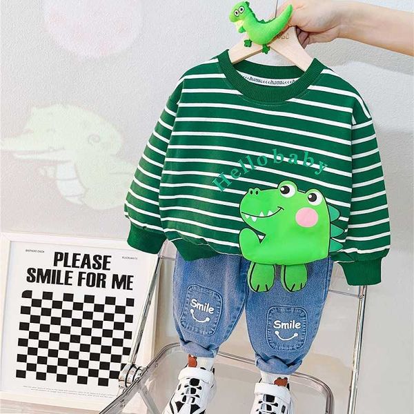 clothing sets new baby cartoon letter set boys stripe long sleeve sweater pants casual twopiece simple casual sportswear, White
clothing sets new baby cartoon letter set boys stripe long sleeve sweater pants casual twopiece simple casual sportswear, White