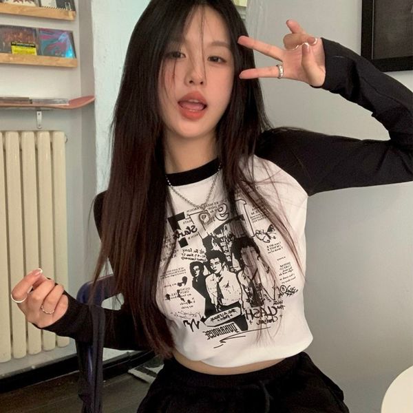 women s t shirt american retro print slim long sleeve autumn casual y2k tee women crop t shirt ladies fashion streetwear clothing 230211, White
women s t shirt american retro print slim long sleeve autumn casual y2k tee women crop t shirt ladies fashion streetwear clothing 230211, White