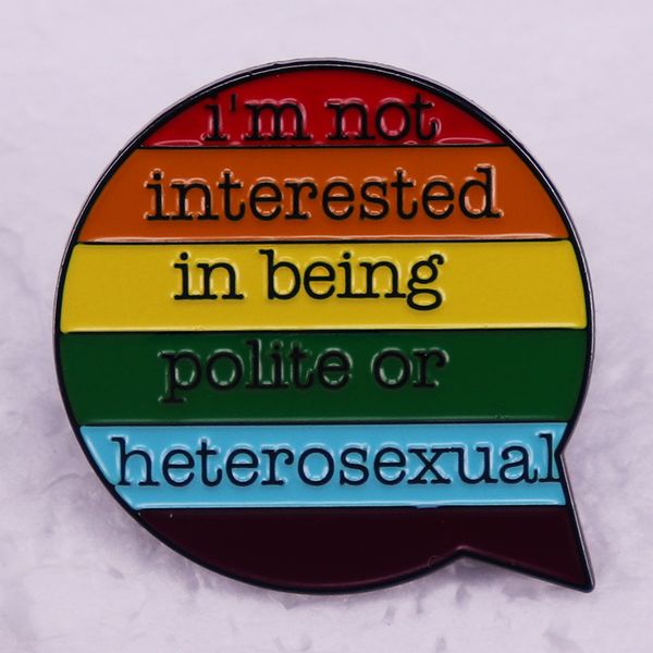 i'm not interested in being polite or heterosexuality brooch rainbow badge accessories cute anime movies games hard enamel pins collect, Blue
i'm not interested in being polite or heterosexuality brooch rainbow badge accessories cute anime movies games hard enamel pins collect, Blue
