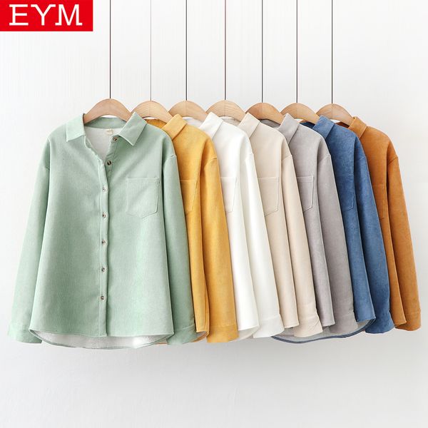 women's blouses shirts winter women's corduroy plus velvet shirt simple college style ladies casual warm thick coat clothes 230211, White
women's blouses shirts winter women's corduroy plus velvet shirt simple college style ladies casual warm thick coat clothes 230211, White