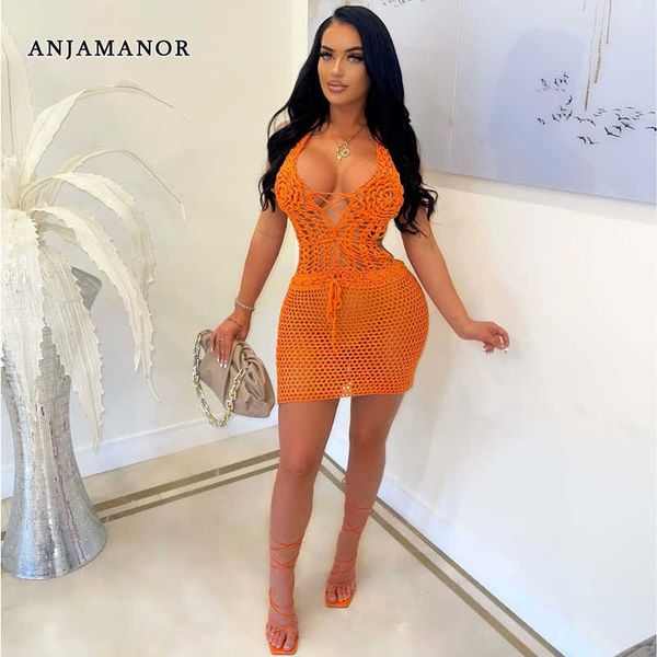 casual dresses anjamanor crochet dress swim cover up beach vacation outfits for women summer clothes backless halter mini dresses d30-ea23 t, Black;gray
casual dresses anjamanor crochet dress swim cover up beach vacation outfits for women summer clothes backless halter mini dresses d30-ea23 t, Black;gray