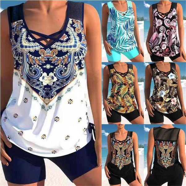 split swimsuit multi color printed slim fit wide shoulder strap for women, White;black
split swimsuit multi color printed slim fit wide shoulder strap for women, White;black