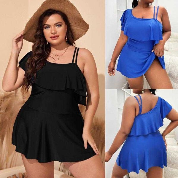 skirt plus size split swimsuit solid color one shoulder ruffled bikini, White;black
skirt plus size split swimsuit solid color one shoulder ruffled bikini, White;black