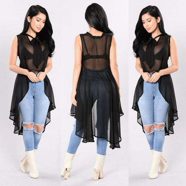 women's blouses shirts women transparent fluoroscopy sleeveless loose blouse casual shirt summer summer bikini swim cover up clothes 2, White
women's blouses shirts women transparent fluoroscopy sleeveless loose blouse casual shirt summer summer bikini swim cover up clothes 2, White