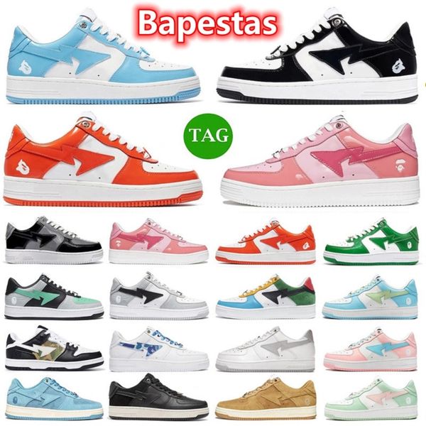 2023 designer bapestas men women running shoes baped sneaker patent leather blue orange green black white pastel camo beige suede mens train
2023 designer bapestas men women running shoes baped sneaker patent leather blue orange green black white pastel camo beige suede mens train