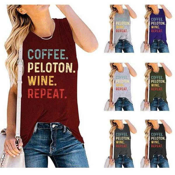 casual loose coffee dresses peloton wine repeat letter print sleeveless vest, Black;gray
casual loose coffee dresses peloton wine repeat letter print sleeveless vest, Black;gray