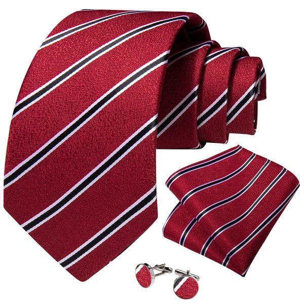 bolo ties classic red striped silk for men pocket square cufflinks 8cm width business formal necktie set wedding accessories gift 230211
bolo ties classic red striped silk for men pocket square cufflinks 8cm width business formal necktie set wedding accessories gift 230211