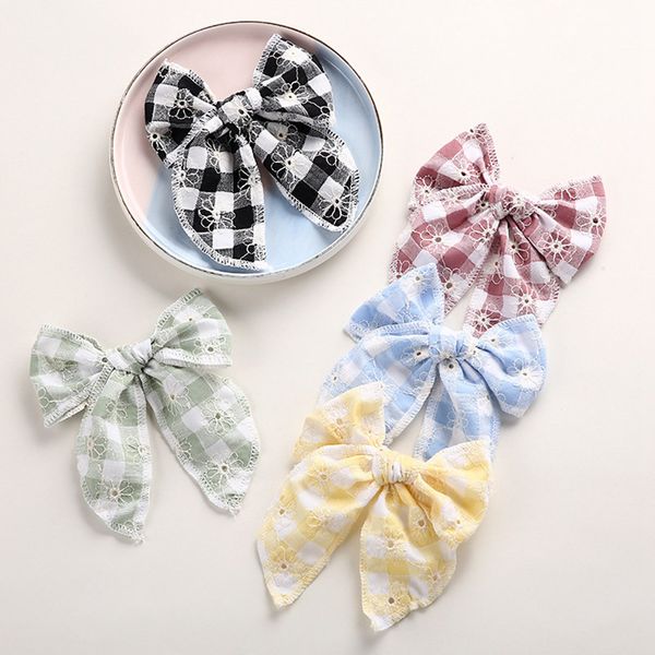 new grid print barrettes long ribbon hair clip bow knotted hairpin for girls headwear hair accessories 1581, Slivery;white
new grid print barrettes long ribbon hair clip bow knotted hairpin for girls headwear hair accessories 1581, Slivery;white