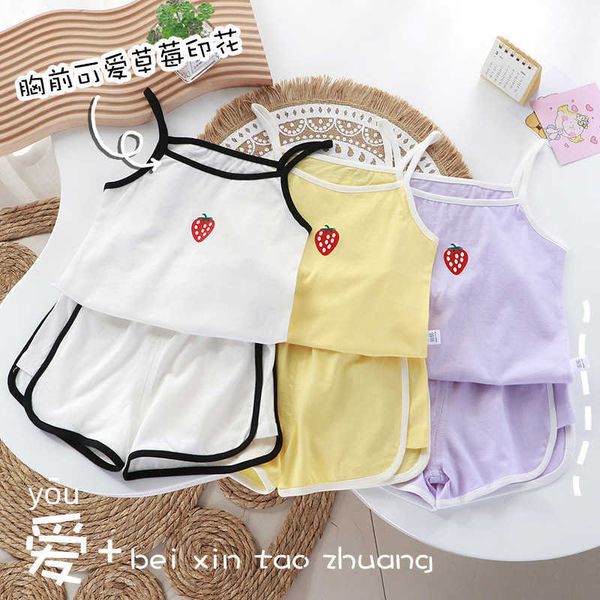 sets girls summer suspender suits pure cotton shortsleeved shorts children's thin loose soft cute casual vest outfits kids clothing, White
sets girls summer suspender suits pure cotton shortsleeved shorts children's thin loose soft cute casual vest outfits kids clothing, White