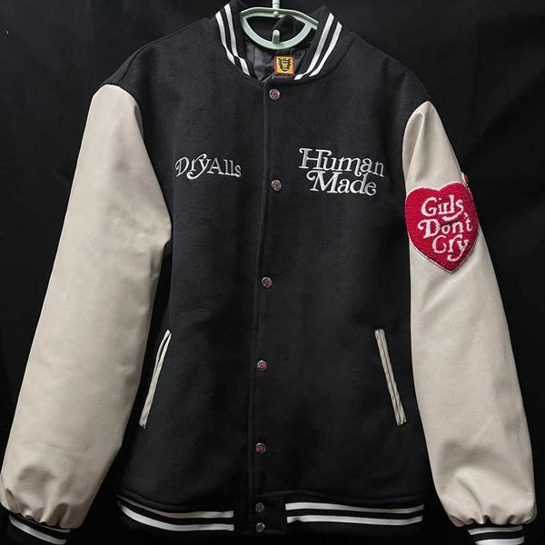 men's jackets human made baseball uniform girl don't cry patchwork embroidery jacket men women casual coats humanmade jackets j230, Black;brown
men's jackets human made baseball uniform girl don't cry patchwork embroidery jacket men women casual coats humanmade jackets j230, Black;brown