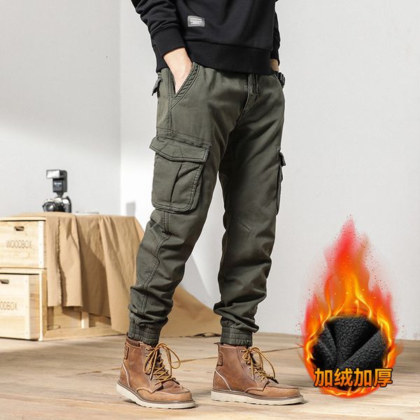 men's pants winter cargo pants men fleece liner thick warm slim fit multi-pockets joggers casual pants pure cotton thermal men trousers, Black
men's pants winter cargo pants men fleece liner thick warm slim fit multi-pockets joggers casual pants pure cotton thermal men trousers, Black