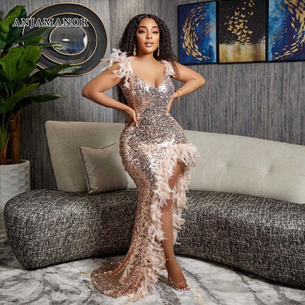 party dresses anjamanor feather sequin backless maxi dress party elegant luxury evening dresses 2023 going out womens clothing d57-hb43 t230, White;black
party dresses anjamanor feather sequin backless maxi dress party elegant luxury evening dresses 2023 going out womens clothing d57-hb43 t230, White;black