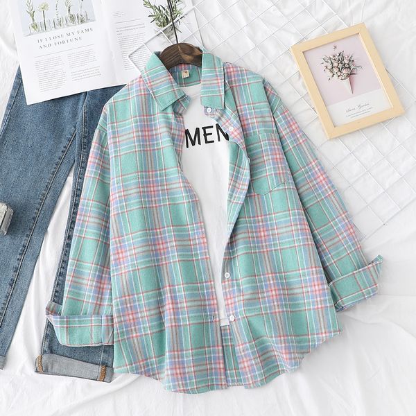 women's blouses shirts brand casual women's plaid shirt autumn boutique ladies loose blouse and female long sleeve blouses clothe, White
women's blouses shirts brand casual women's plaid shirt autumn boutique ladies loose blouse and female long sleeve blouses clothe, White
