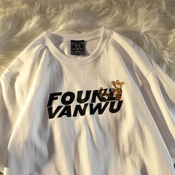 men's t-shirts summer american retro bear print hip hop high end loose design men and women short sleeved t shirt street couple, White;black
men's t-shirts summer american retro bear print hip hop high end loose design men and women short sleeved t shirt street couple, White;black