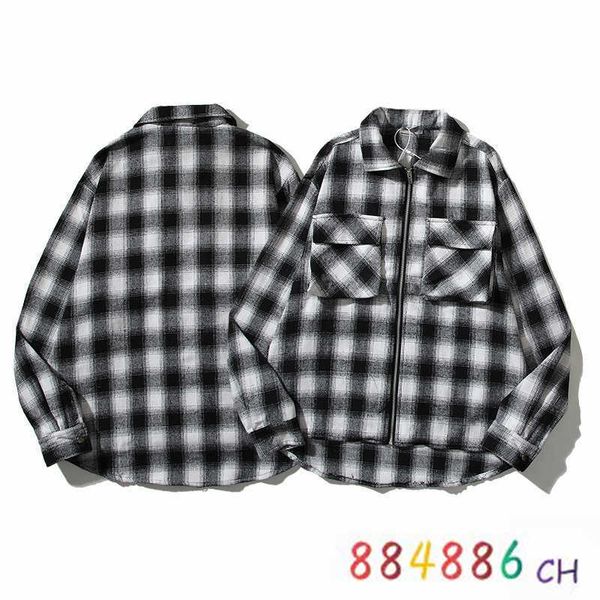 men's jackets black white plaid zipper askyourself shirt coat men women flannel heavy fabric jacket autumn winter vintage streetwear as, Black;brown
men's jackets black white plaid zipper askyourself shirt coat men women flannel heavy fabric jacket autumn winter vintage streetwear as, Black;brown