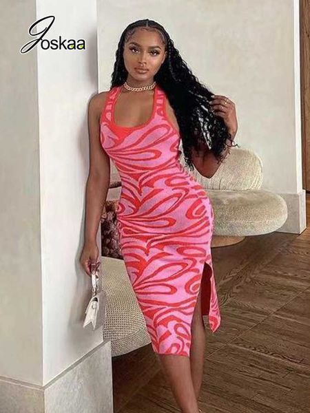 party dresses joskaa printed knitted o-neck sleeveless long dress woman 2022 summer elegant party clubwear cross backless bodycon dresses t2, White;black
party dresses joskaa printed knitted o-neck sleeveless long dress woman 2022 summer elegant party clubwear cross backless bodycon dresses t2, White;black