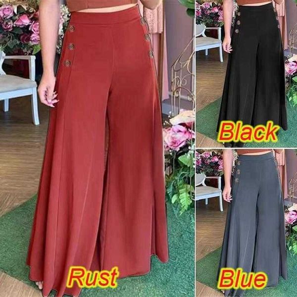 women's pants capris 2023 spring and summer new pants women's button elastic high waist summer wide leg pants t230210, Black;white
women's pants capris 2023 spring and summer new pants women's button elastic high waist summer wide leg pants t230210, Black;white