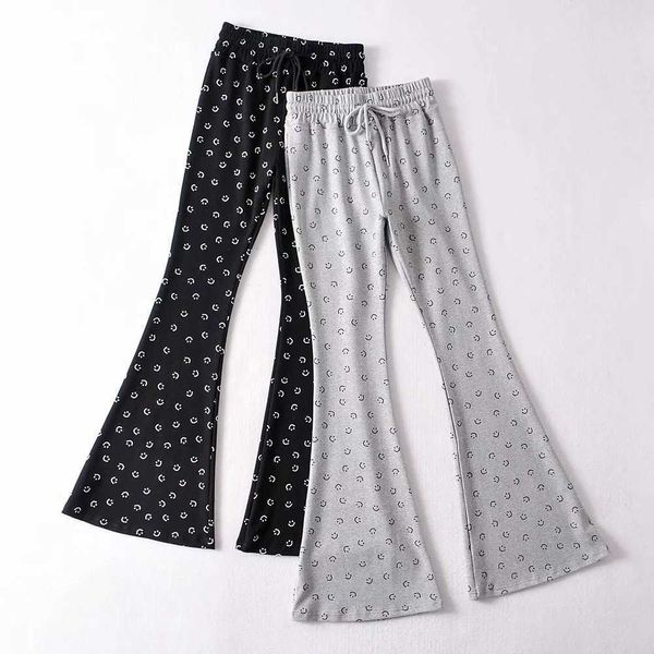 women's pants capris ins blogger's main smiley face printed micro flare pants women's fashion pants with elastic high waist r, Black;white
women's pants capris ins blogger's main smiley face printed micro flare pants women's fashion pants with elastic high waist r, Black;white