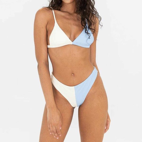 quality split bikini slimming contrast color export beach vacation swimsuit, White;black
quality split bikini slimming contrast color export beach vacation swimsuit, White;black